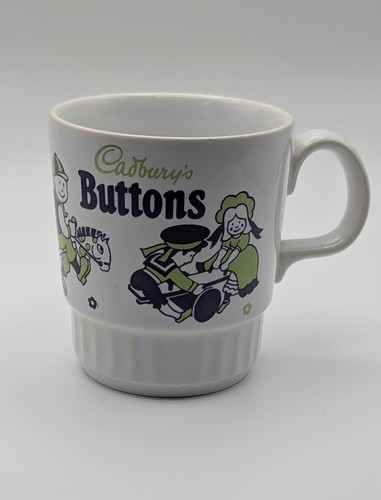 Vintage cadbury buttons - buttons, mug